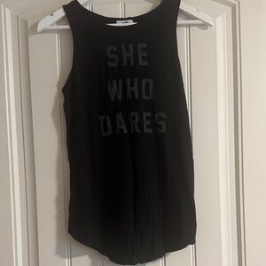 Old Navy Black Graphic Tank Top